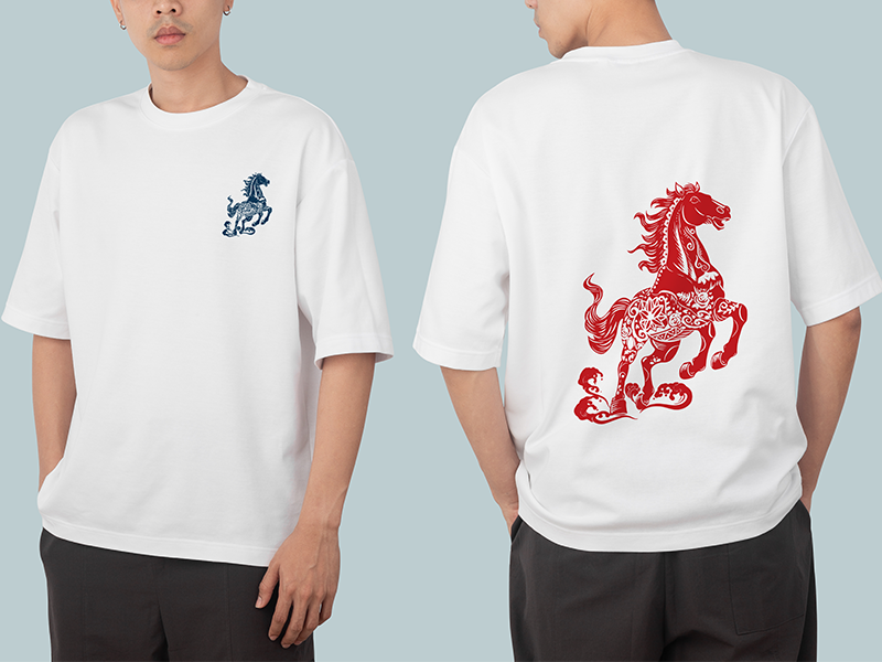 Mẫu in áo hình ngựa